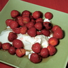 Aprikosen- oder Erdbeercrème